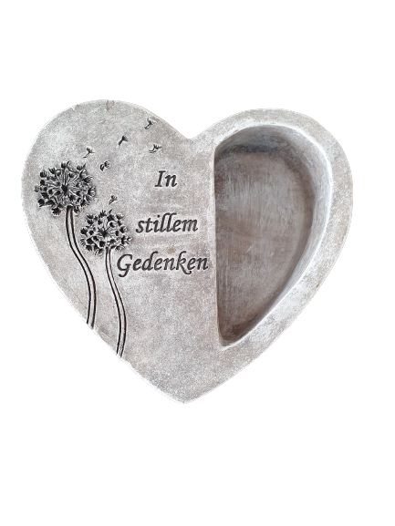 Grabherz mit spruch In stillem Gedenken zum Bepflanzen Grabdeko Grabschmuck