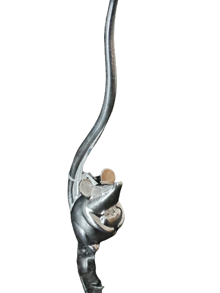 Ringhalter-Schmuck Katze & Mäuse verchromt h=17-20cm