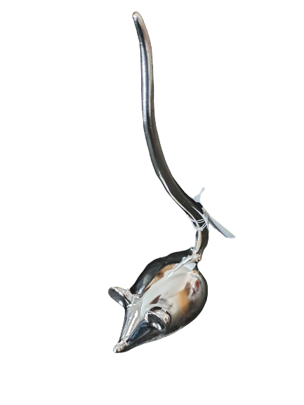 Ringhalter-Schmuck Katze & Mäuse verchromt h=17-20cm