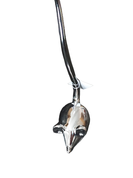 Ringhalter-Schmuck Katze & Mäuse verchromt h=17-20cm