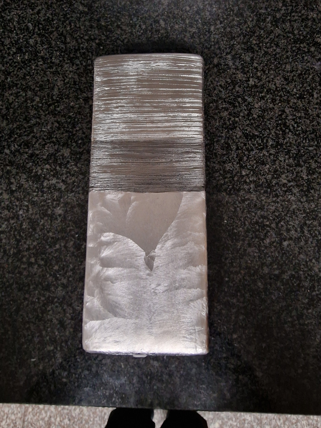 Exklusive Hochwertige Vase eckig "silber/anthrazit" h=29,5cm b=12cm