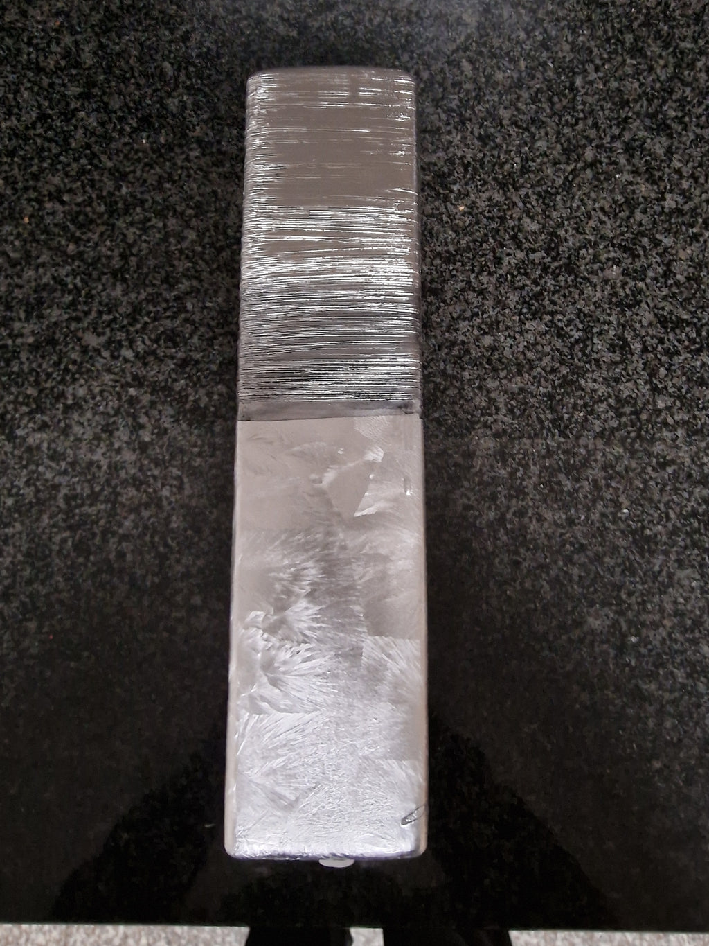 Exklusive Hochwertige Vase eckig "silber/anthrazit" h=29,5cm b=12cm
