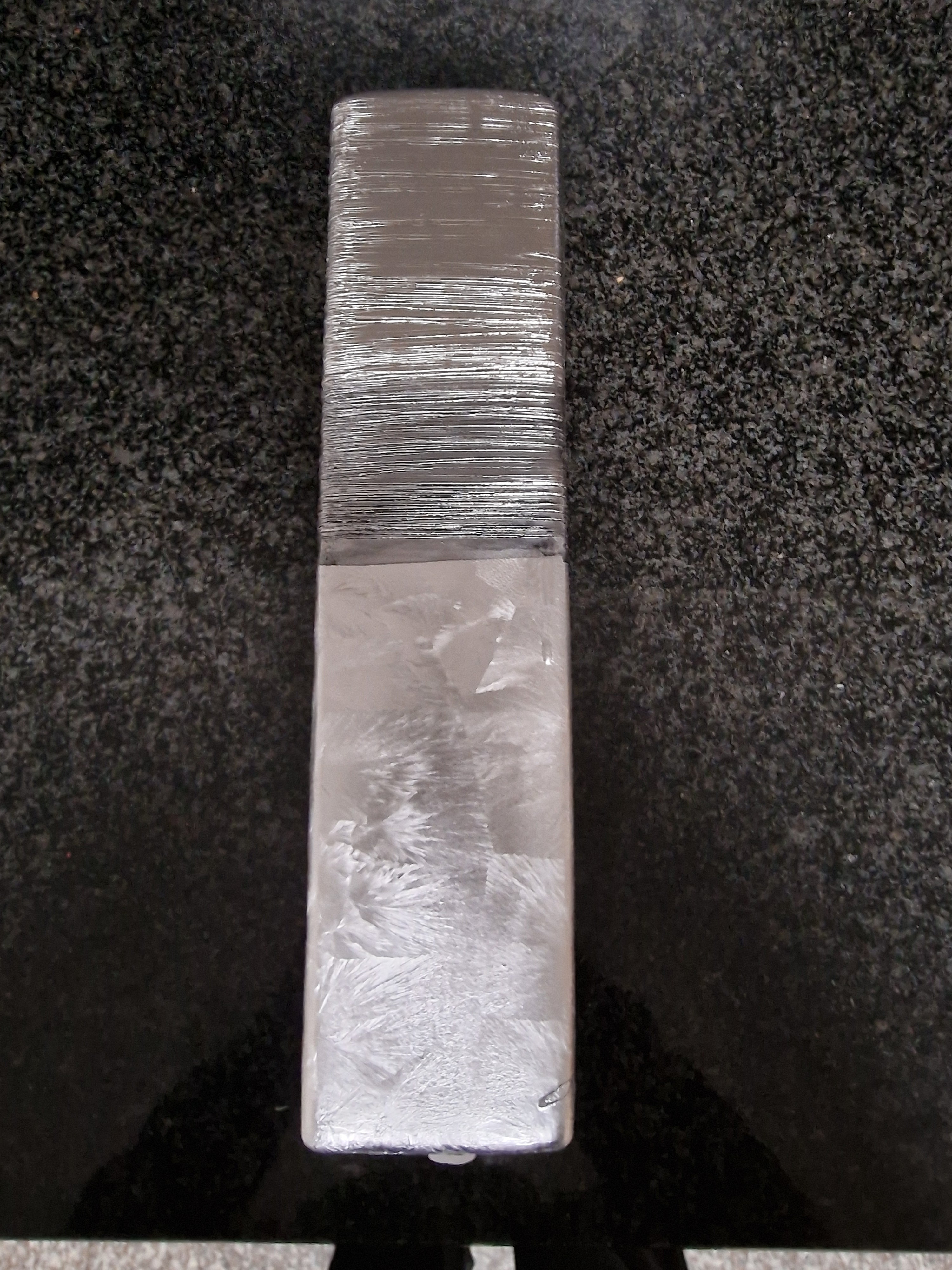 Exklusive Hochwertige Vase eckig "silber/anthrazit" h=29,5cm b=12cm