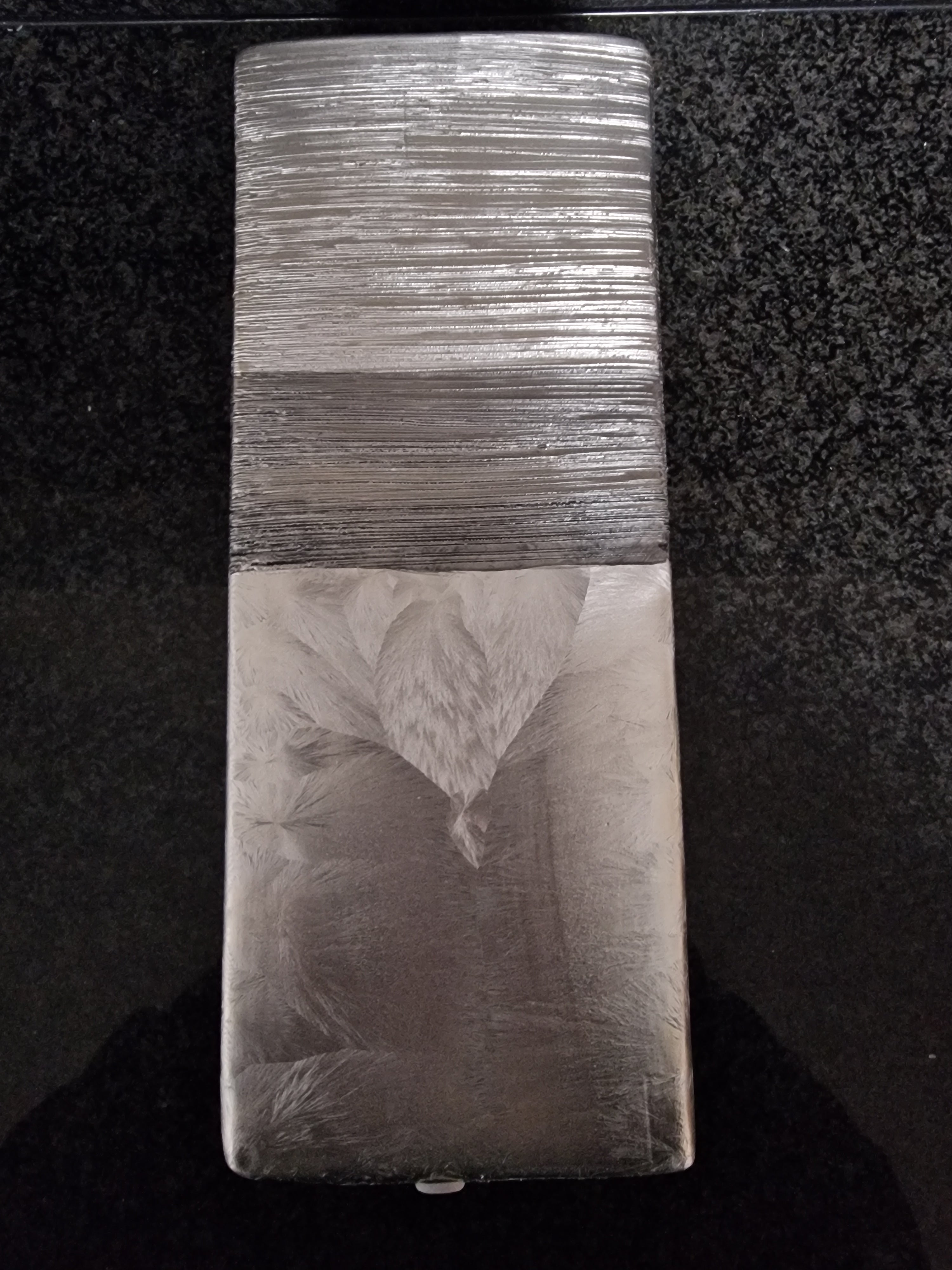 Exklusive Hochwertige Vase eckig "silber/anthrazit" h=29,5cm b=12cm