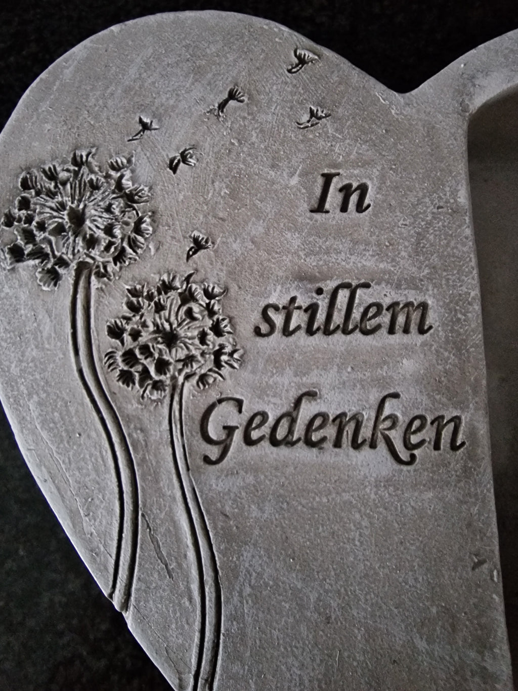 Grabherz mit spruch In stillem Gedenken zum Bepflanzen Grabdeko Grabschmuck