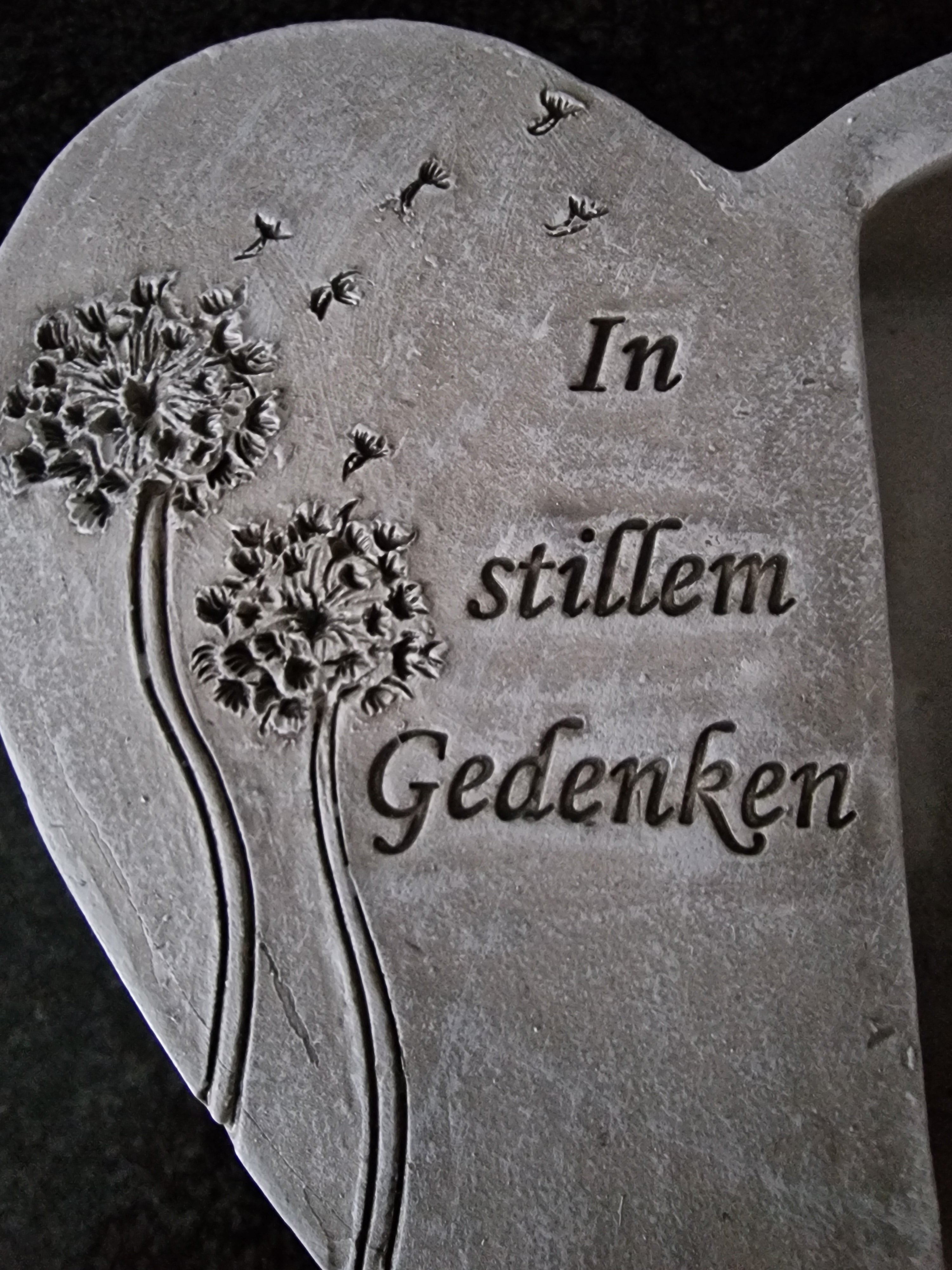 Grabherz mit spruch In stillem Gedenken zum Bepflanzen Grabdeko Grabschmuck
