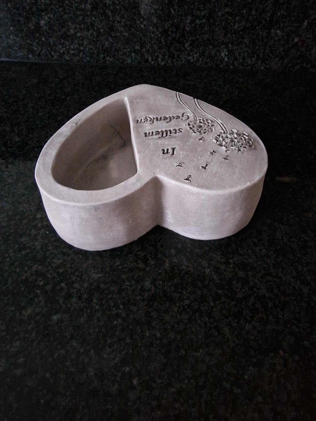 Grabherz mit spruch In stillem Gedenken zum Bepflanzen Grabdeko Grabschmuck