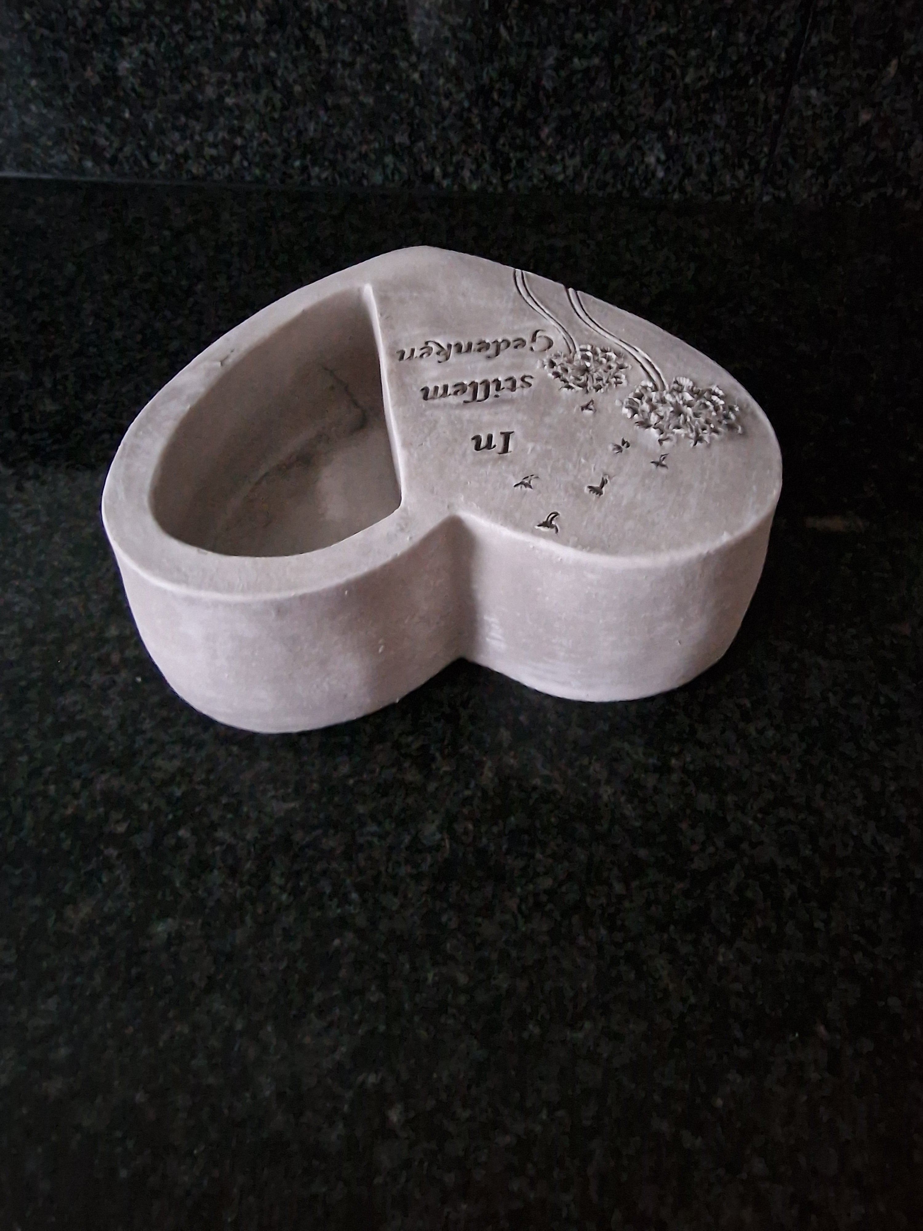 Grabherz mit spruch In stillem Gedenken zum Bepflanzen Grabdeko Grabschmuck