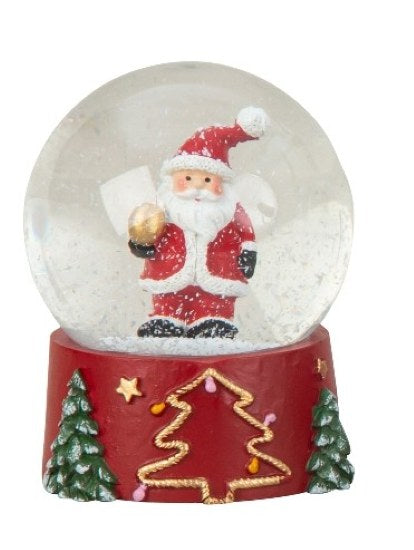 Weihnachtsschneekugel mit Nikolaus und Schneemann Schneekugel