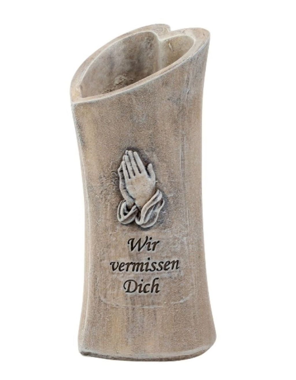 Grabvase Grabschmuck Grabdeko mit Spruch Wir vermissen Dich ca. h=17cm